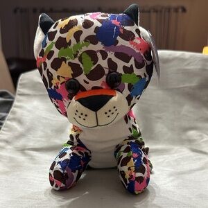Colorful Leopard Print Stuffed Animal